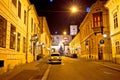Zagreb upper town street evening view Royalty Free Stock Photo