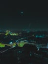 Zagreb urban city view at night Royalty Free Stock Photo