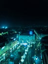 Zagreb urban city view at night Royalty Free Stock Photo