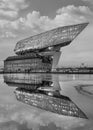 Zaha Hadid Architects added a glass extension to a renovated fire station for the headquarters of Port of Antwerp.