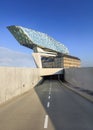 Zaha Hadid design, Port of Antwerp headquarters at daybreak, Antwerp, Belgium