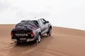 Toyota hulux revo off road in Lut desert Royalty Free Stock Photo