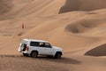 Nissan patrol super safari in Lut desert Royalty Free Stock Photo
