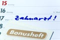 Zahnarzt Bonusheft Royalty Free Stock Photo