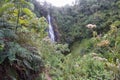 Scenic waterfall in the panoramic mountain landscapes in rural Kenya Royalty Free Stock Photo