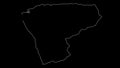 Zaire Angola provinces map outline animation