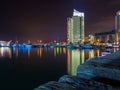 Zaitunay Bay by night, Beirut, Lebanon Royalty Free Stock Photo