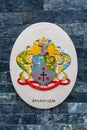 Zakanyszek Town Coat of Arm, Csongrad County, Hungary Royalty Free Stock Photo