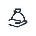 zakat vector icon. zakat editable stroke. zakat linear symbol for use on web and mobile apps, logo, print media. Thin line