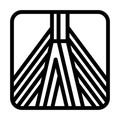 Zakim Bridge Vector Thick Line Icon For Personal And Commercial Use