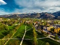 Zakopane Poland, Aerial panorama photography. Poland mountains Tatry