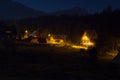 Zakopane town at night