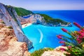 Zakynthos, Greece. Famous Navagio Beach, Greek Islands