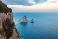 Zakynthos in Greece, Keri cliffs Mizithres rocky peaks