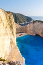 Zakynthos island Greece shipwreck Navagio beach travel vacation portrait format