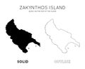 Zakynthos Island map.