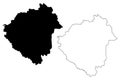 Zala County Hungary, Hungarian counties map vector illustration, scribble sketch Zala map