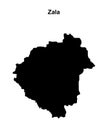Zala outline map Royalty Free Stock Photo