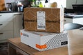 Zalando and De Bijenkorf online package delivery, unboxing package, online shopping, fashi