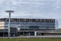 Zalgiris Arena in Kaunas on early morning in spring. Royalty Free Stock Photo
