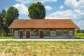 Hand decorated countryside house located in Zalipie, Poland