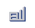 BW letter building logo