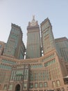 Zam zam tower clock building city makah umrah hotel Royalty Free Stock Photo