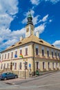 ZAMBERK, CZECHIA - AUGUST 2, 2016: View of the town hall in Zamberk town, Czech
