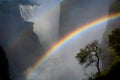 Rainbow. Zambezi river and Victoria Falls. Zimbabwe Royalty Free Stock Photo