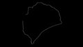 Zambezia province map of Mozambique outline animation