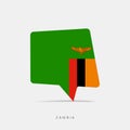 Zambia flag bubble chat icon Royalty Free Stock Photo