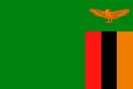 Zambia Flag Vector Flat Icon