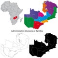 Zambia map Royalty Free Stock Photo