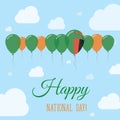 Zambia National Day Flat Patriotic Poster.