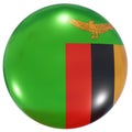 Zambia national flag button