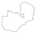 Zambia outline map