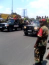 Zambia police escort