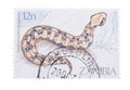 ZAMBIA : A stamp printed in , shows snake. Royalty Free Stock Photo