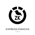 zambian kwacha icon in trendy design style. zambian kwacha icon isolated on white background. zambian kwacha vector icon simple