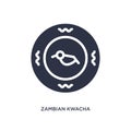 zambian kwacha icon on white background. Simple element illustration from africa concept