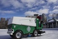 Zamboni driver cleaning the ice 4 Royalty Free Stock Photo