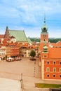 Zamkowy square and royal castle Royalty Free Stock Photo