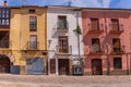 Picturesque colored buildings facade in Zamora