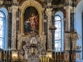 Zamosc, Poland, September 3, 2023: Interior of the Cathedral of the Resurrection of the Lord and Saint Thomas the Apostle. The Royalty Free Stock Photo