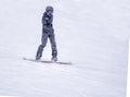 Zams, Austria - 22 Februar 2015: Skateboarder rides from mountain