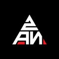 ZAN triangle letter logo design with triangle shape. ZAN triangle logo design monogram. ZAN triangle vector logo template with red Royalty Free Stock Photo
