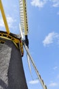 Zand, Netherlands. May 2023. Details of an original Dutch windmill