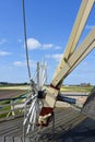 Zand, Netherlands. May 2023. Details of an original Dutch windmill