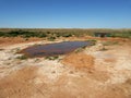 Zandhoendrinkplaats, Belchite, Spanje; Sandgrouse drinking pool, Belchite, Spain