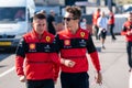 Charles Leclerc driver of Ferrari walking through the Paddock on thursday during preparations before the Formula 1 Dutch Grand Royalty Free Stock Photo